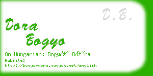 dora bogyo business card